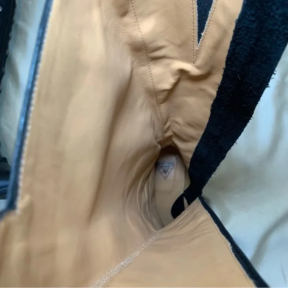 John Fluevog Dallas Black Tall Boots with Studded Shaft - Picture 15 of 16